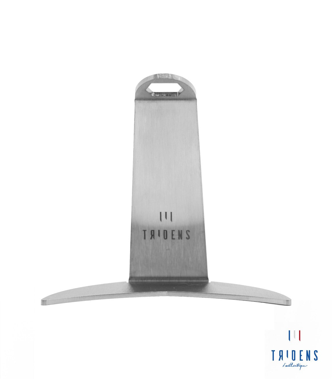 Coffret fourchette à découper brossée et support inox, TRIDENS, made in France et écoresponsable