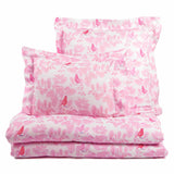 Parure de lit, taie d'oreiller et drap housse, Songe Rose LITTLE CABARI, made in France, 100% français et écoresponsable HISTOIRES FRANCAISES
