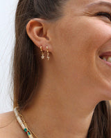 Boucle d'oreille mini créole Lily charms, NILAI, made in France